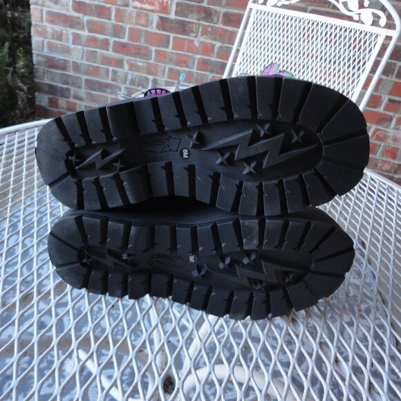 DOLLS KILL Club Exx Endless Dreaming Butterfly Combat Boots Size 6 - Picture 7 of 8